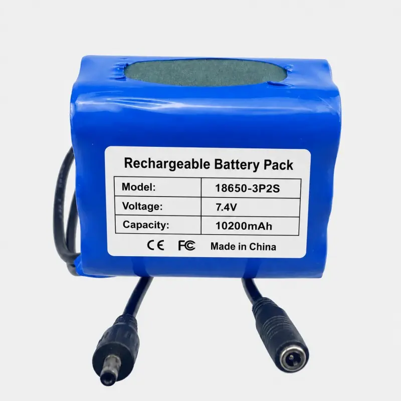 7,4V 10200mAh 3P2S 18650 batterie rechargeable pour lumière avant de vélo