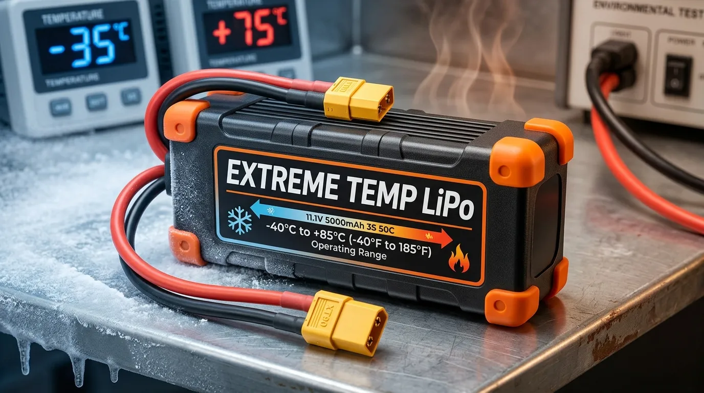 Batterie LiPo à température extrême