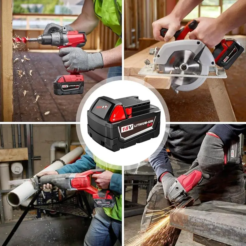 Batterie rechargeable durable de 18V 6,0Ah pour applications d’outils d’extérieur