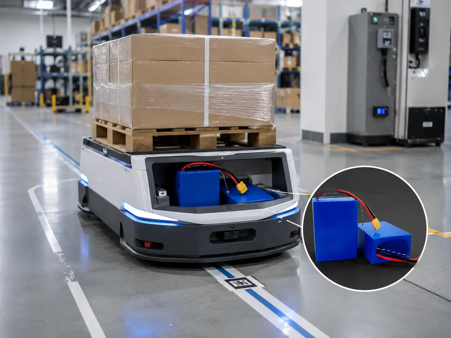 Pack batterie OEM 21700 pour AGV, robots d’inspection et chariots automatisés