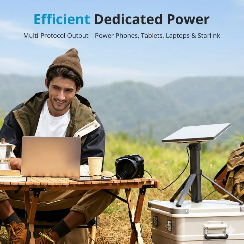 Pack batterie Starlink Mini haute capacité pour camping-cars, travail de terrain et urgences