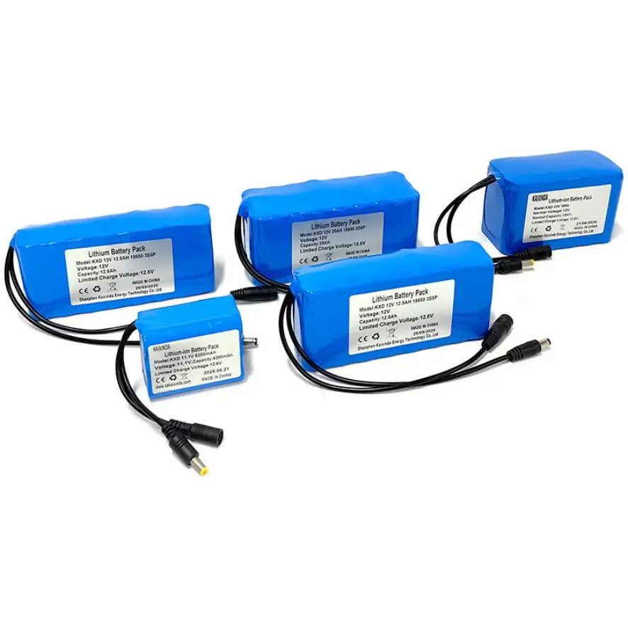 Pack de batteries LiFePO4 personnalisé avec 18650 cellules pour éclairage public solaire