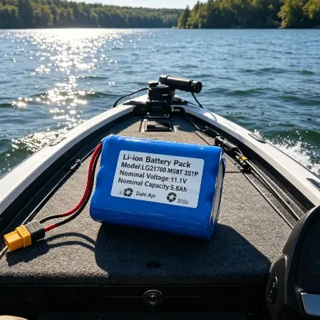 Batterie rechargeable 21700 M58T avec BMS intégré pour bateaux à appâts de pêche