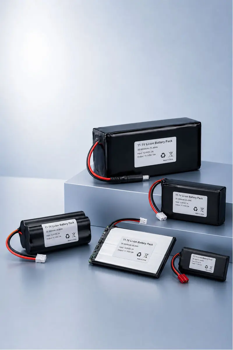 Packs de batteries lithium personnalisées 11,1V