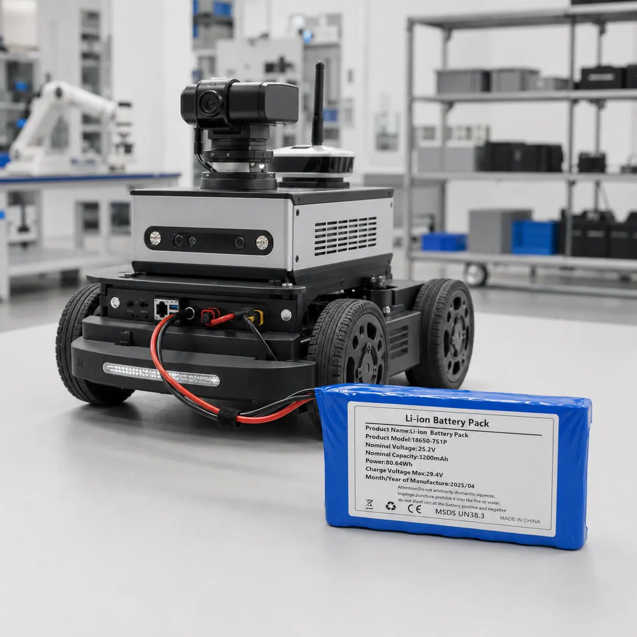 Pack batterie rechargeable pour robots de service et d’inspection